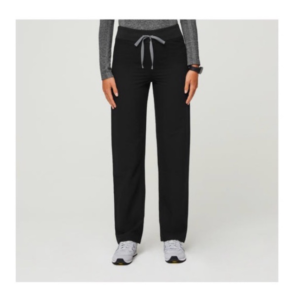 FIGS Black Livingston High Wasted Petite Basic Scrub Pants SIZE L
